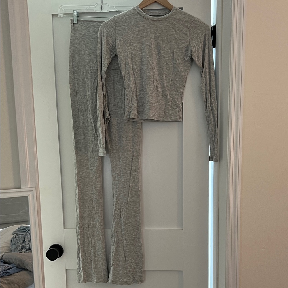 Amazon Gray Boot Cut Pants and Top Set